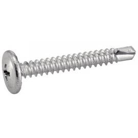 500 Vis Autoperceuses Tête Cylindrique Crantée Extra Large Phillips 4.2 x 13 mm - Acier Zn - D-Work