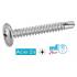500 Vis Autoperceuses Tête Cylindrique Crantée Extra Large Phillips 4.2 x 13 mm - Acier Zn - D-Work
