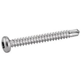 500 Vis autoperceuses tête cylindrique crantée 4,8x16 mm - Acier zingué - DIN 7504 M - ACTON