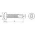500 Vis autoperceuses tête cylindrique crantée 3,9x13 mm - Acier zingué - DIN 7504 M - ACTON