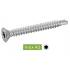 200 Vis autoperceuses tête fraisée 5,5x32 mm - Inox A2, DIN 7504 O - Résistantes et durables - ACTON