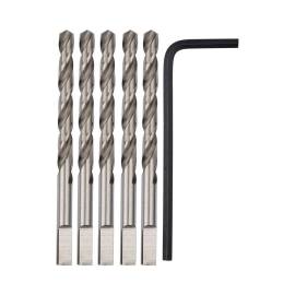 Lot de 5 Forets Hss D. 4 mm + Clé pour Kit Fraisoir Terrasse - D-Work