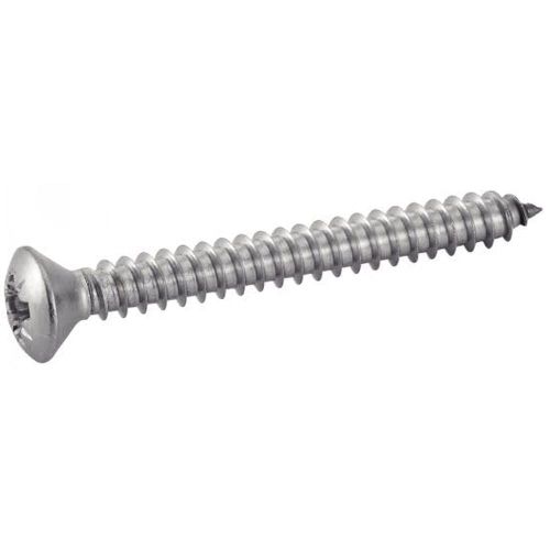 200 Vis à Tôle Tête Fraisée Bombée Pozidriv 4.2 x 50 mm - DIN 7983 - Inox A4 - D-Work