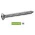 200 Vis à tôle tête fraisée bombée Pozidriv 3,5x6,5 mm - Inox A2, norme DIN 7983 - ACTON