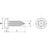 200 Vis à tôle tête cylindrique large 4,2x9,5 mm - Inox A2, norme ISO 14585 - Résistantes et durables - ACTON