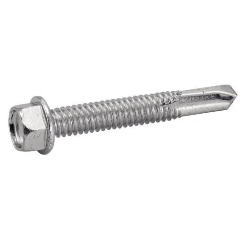 250 Vis autoperceuses tête hexagonale 5,5x60 mm - Acier zingué - Fixation rapide et résistante - ACTON
