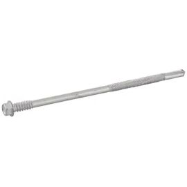 100 Vis Autoperceuses Tête Hexagonale à Embase Double Filet Pointe 5 6.3/5.5 x 170 mm - BI-METAL / A2 - D-Work