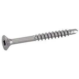 200 Vis Autoperceuses pour Bois Aggloméré Tête Fraisée Six Lobes 4 x 40 mm - Inox A2 - D-Work