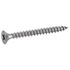 100 Vis pour Bois Aggloméré Tête Fraisée Pozidriv 5 x 90 mm - Inox A2 - D-Work