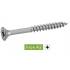 200 Vis pour bois aggloméré 4,5x50/30 mm - Tête fraisée Pozidriv - Inox A2 - ACTON