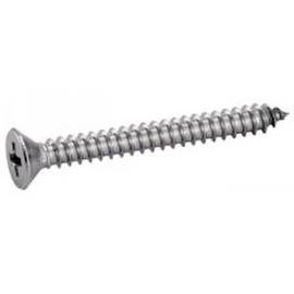 100 Vis à Tôle Tête Fraisée Fendue Carré DIN 7981 Empreinte C1 6.3 x 60 mm - DIN 7983 - Inox A2 - D-Work