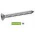 200 Vis à tôle tête fraisée Phillips 4,2x45 mm - Inox A2, norme DIN 7982 - Résistantes et durables - ACTON