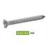200 Vis à Tôle Tête Fraisée Fendue 6.3 x 45 mm - DIN 7972 - ISO 1482 - NFE25-660 - UNI 6952 - Inox A2 - D-Work