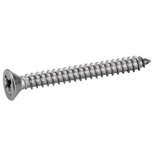 200 Vis à tôle tête fraisée Pozidrive 5,5x50 mm - Inox A2, norme DIN 7982 - Résistantes et durables - ACTON