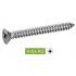 200 Vis à tôle tête fraisée Pozidriv 2,2x16 mm - Inox A2, norme DIN 7982 - Résistantes et durables - ACTON