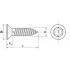 200 Vis à tôle tête fraisée 4,2x13 mm - Inox A2, ISO 14586 - Résistantes et durables - ACTON