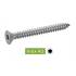 200 Vis à tôle tête fraisée 6,3x38 mm - Inox A2, ISO 14586 - Résistantes et durables - ACTON