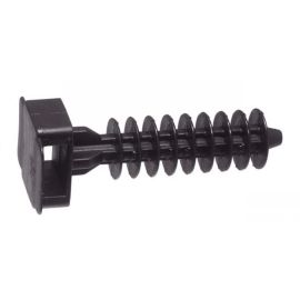 Support mural noir pour lien - Cheville 9,6 mm - Nylon 6.6 - ACTON