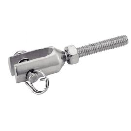 5 Embouts filetés à chape usinée 6 mm - Inox A4 - Pas à droite - ACTON