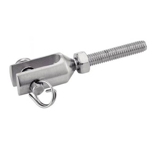 5 Embouts filetés à chape usinée 5 mm - Inox A4 - Pas à droite - ACTON