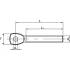 5 Embouts filetés à œil pas à gauche 5 mm - Inox A4 - Résistants et anticorrosion - ACTON