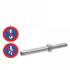 5 Embouts à sertir taraudés pas à gauche 6 mm - Inox A4 - Résistants et durables - ACTON
