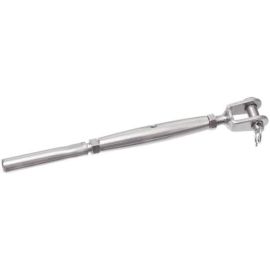 5 Ridoirs à Chapes Fixes Soudées + Embout à Sertir Petit Modèle 4 mm - Inox A4 - D-Work