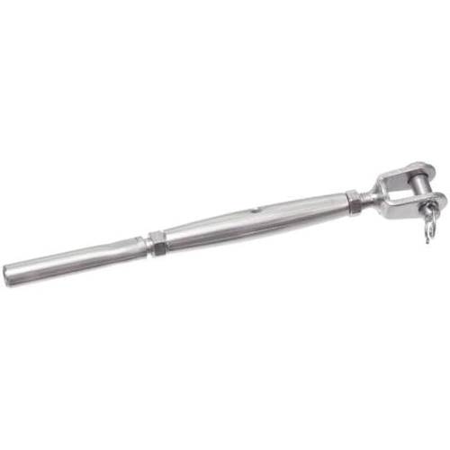 5 Ridoirs à Chapes Fixes Soudées + Embout à Sertir Petit Modèle 4 mm - Inox A4 - D-Work