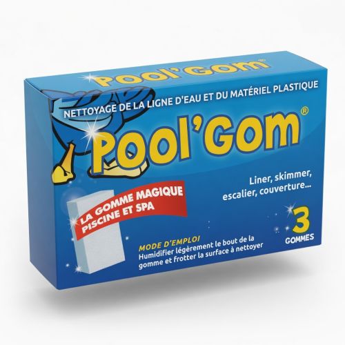 Gomme Nettoyante Pool'Gom - Boîte de 3 - Nettoyage Piscine Pratique - D-Work