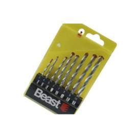 Jeu de Mèches Pierre et Béton 8x 3-10 mm - Acier Trempé - Percage Précis et Durable - Beast