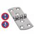 5 Charnières Type E 100 mm - Inox A2 - D-Work