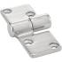 2 Charnières Dégondables Forgée Polie Droite 92 mm - Inox A4 - D-Work