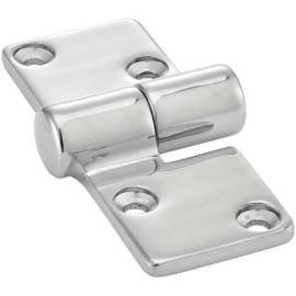2 Charnières dégondables droites 92 mm - Inox A4 poli - Résistantes et durables - ACTON 