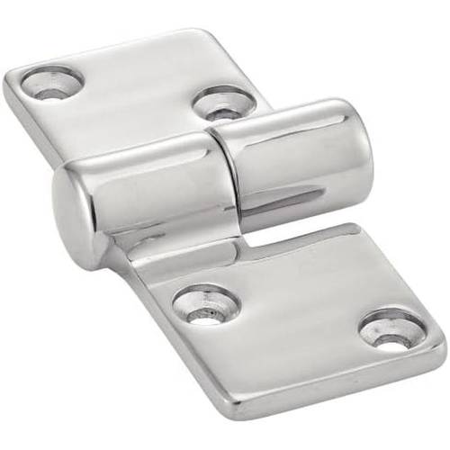 2 Charnières dégondables droites 92 mm - Inox A4 poli - Résistantes et durables - ACTON 