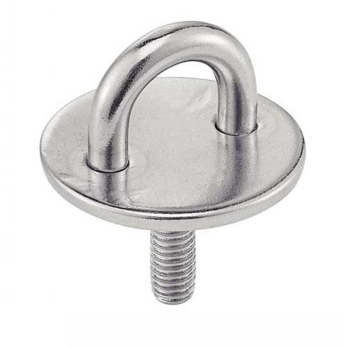 10 Pontets sur platine ronde avec tige filetée 5 mm - Inox A2 - Résistants et durables - ACTON