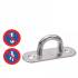 5 Pontets Sur Platine Oblong Emboutis et Soudés 5 mm - Inox A2 - D-Work