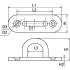 5 Pontets Sur Platine Oblong Emboutis et Soudés 5 mm - Inox A2 - D-Work