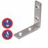 4 Equerres de Fixation L. 61 mm - Inox A2 - D-Work