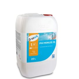 pH Moins Pour Piscine 20 l - Solution Acide 15% - Régulation Facile et Efficace du pH - D-Work
