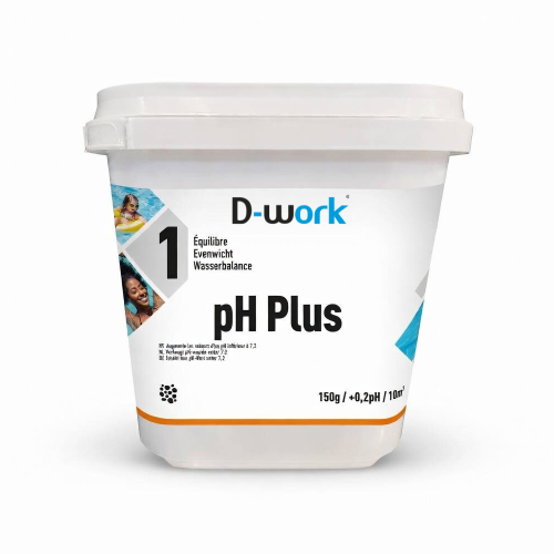 pH Plus pour Piscine 20 l - Correction pH Inférieur à 7.2 - D-Work