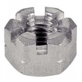25 Ecrous Hexagonaux à Créneaux M18 mm - DIN 935 - ISO 7035 - NFE27-414 - Inox A4 - D-Work