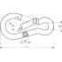 1 Mousqueton 12 mm - Inox A4 - D-Work