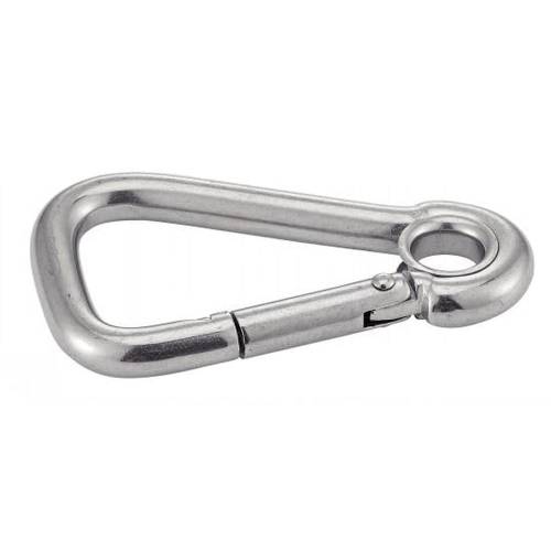 5 Mousquetons à œil asymétrique 10 mm - Inox A4 - Résistants et durables - ACTON 