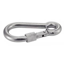 1 Mousqueton à Oeil avec Vis de Securité 12 mm - Inox A4 - D-Work