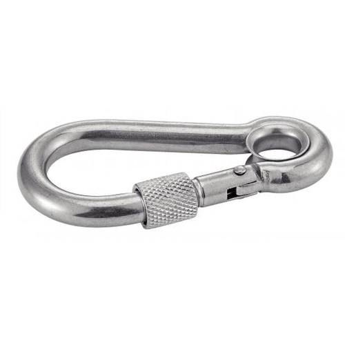 1 Mousqueton à Oeil avec Vis de Securité 12 mm - Inox A4 - D-Work