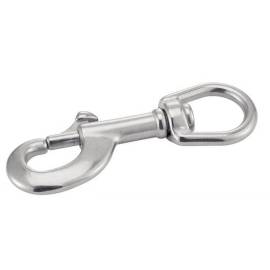 5 Mousquetons à targette avec émerillon 90 mm - Inox A4 - Sécurité et résistance - ACTON 