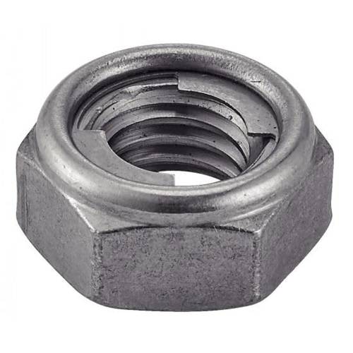 50 Écrous hexagonaux indesserrables M12 - Inox A2 - Bague métal - ACTON