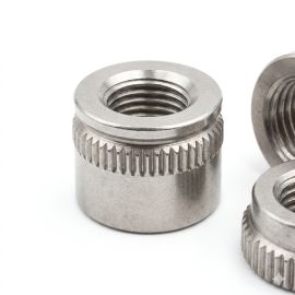 50 Écrous crantés à sertir tête affleurante M8 - Inox A2 - Résistants et durables - ACTON