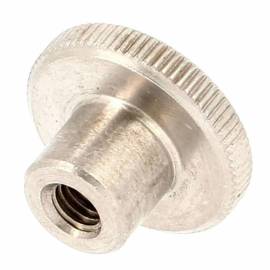 25 Ecrous Moletés Type Haut M8 mm - DIN 466 - Inox A1 - D-Work