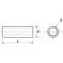 50 Manchons Cylindriques Taraudés M6 mm - Inox A2 - D-Work